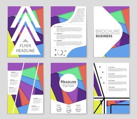 Abstract vector layout background set. For art template design, list, front page, mockup brochure theme style, banner, idea, cover, booklet, print, flyer, book, blank, card, ad, sign, sheet,, a4