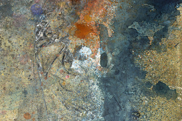 This is a photograph of paint splatter/stains on the floor background