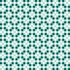 Fototapeta premium Seamless Teal and Mint Vintage geometric block pattern