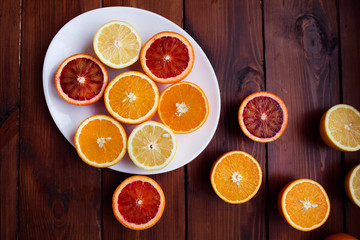 Citrus on a table in a plate
