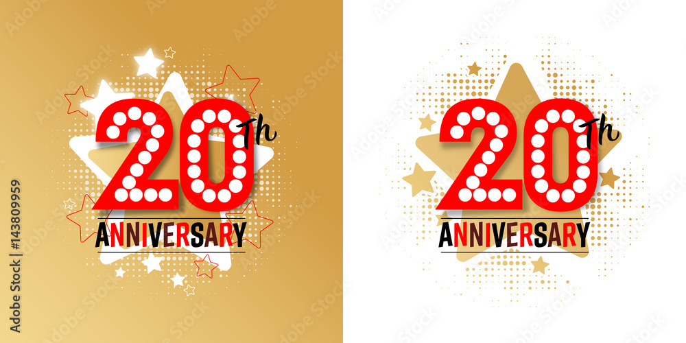 Wall mural 20 anniversary logo