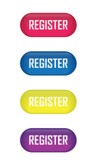 Set of glossy button register icons for your design
