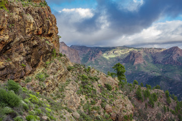 Mountain landscape in Gran Canaria near El Junkal