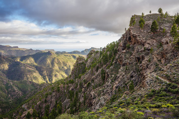 Mountain landscape in Gran Canaria near El Junkal