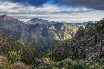 Mountain landscape in Gran Canaria near El Junkal