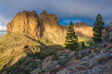 Mountain landscape in Gran Canaria near El Junkal