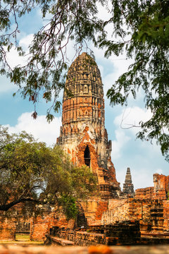 Wat Phra Ram in Buddhist temple complex in Ayutthaya near Bangkok. Thailand