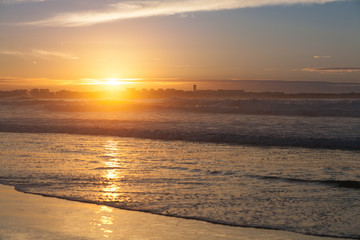 Atlantic coast at sunset, Portugal