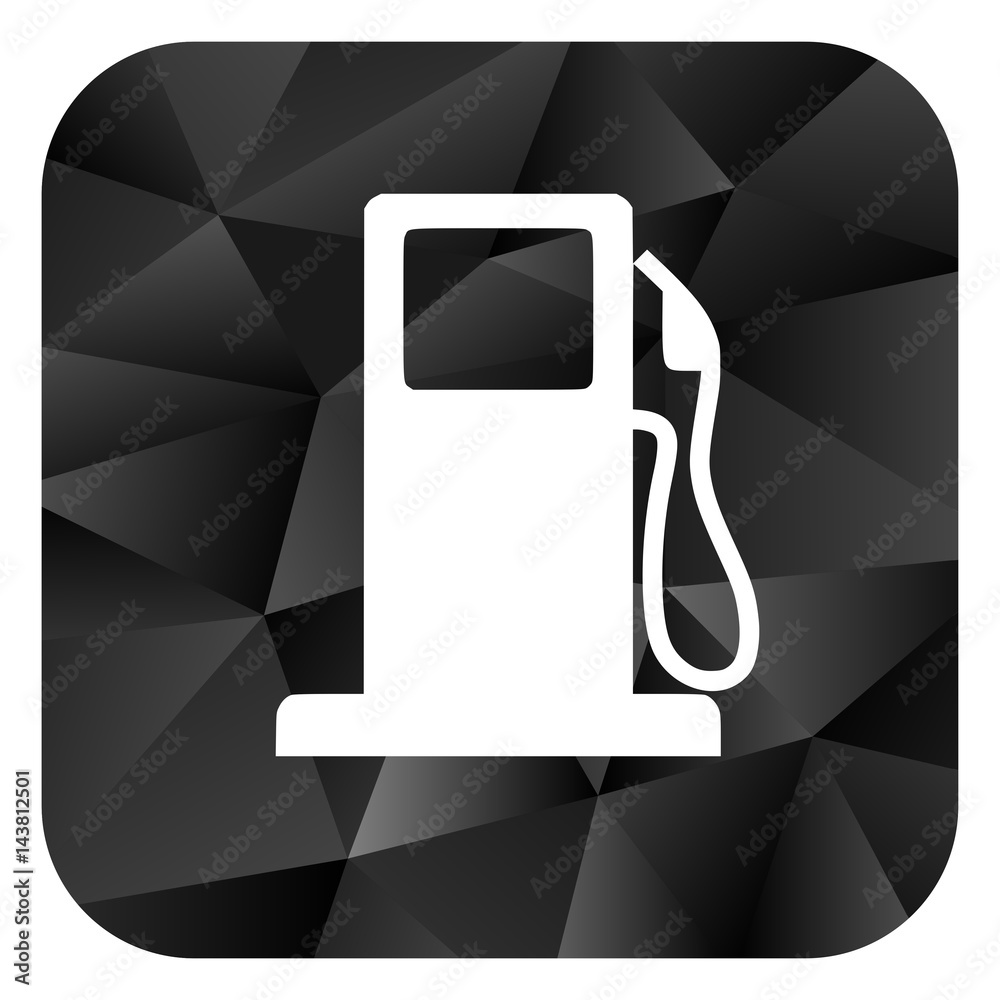 Poster Petrol black color web modern brillant design square internet icon on white background.