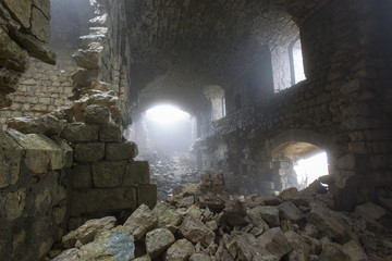 Ruins of the old Austro-Hungarian castle in Budva