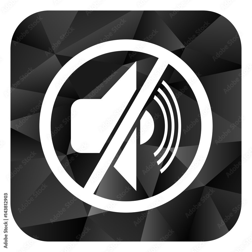 Poster mute black color web modern brillant design square internet icon on white background.