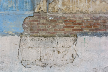 Plaster textured background of old weathered wall