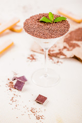 Tiramisu in a glass