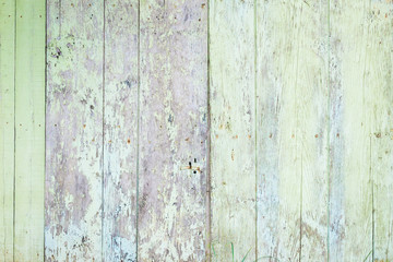 Fototapeta na wymiar Old rural wooden wall in light pastel colors, detailed plank photo texture. Natural wooden building structure background.