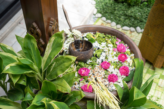 Indonesian traditional wedding ceremony property. They called " siraman "