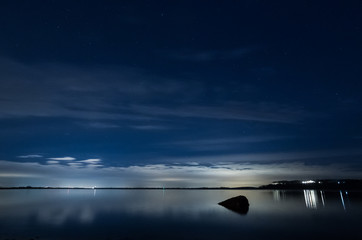 Night Time over Port Jefferson Harbor