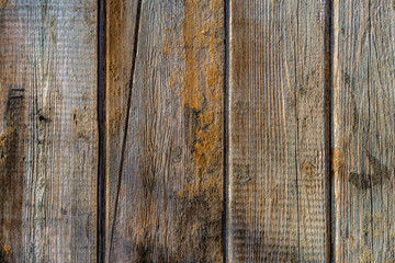 Old wooden wall, detailed background photo texture. Wood plank fence close up.