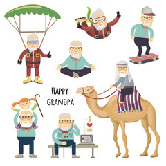 Happy grandpa after retirement