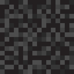 Abstract pattern, background of black monotonous squares in the same color palette for web sites. Flat style. Dark illustration. Mosaic