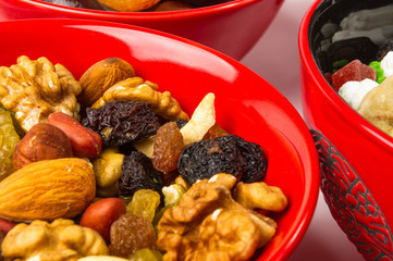 dried and fresh fruits