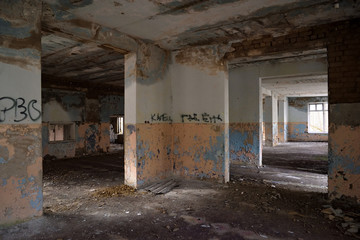 Abandoned empty Soviet building inside