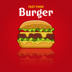 fast food burger menu