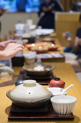 Food put on the table
