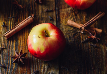 Apple with Clove, Cinnamon and Anise Star.