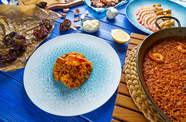 Seafood Paella senyoret rice from Spain