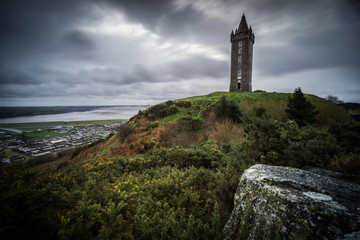 Fototapeta na wymiar Scrabo Tower - Guardian of North Down. Northern Ireland.