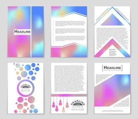 Naklejka premium Abstract vector layout background set. For art template design, list, page, mockup brochure theme style, banner, idea, cover, booklet, print, flyer, book, blank, card, ad, sign, sheet,, a4