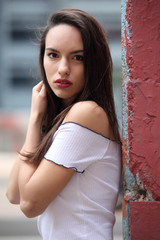 
Portrait of Beautyful girl in urban background