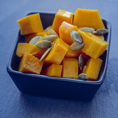 Vegetarian salad with pumpkin
