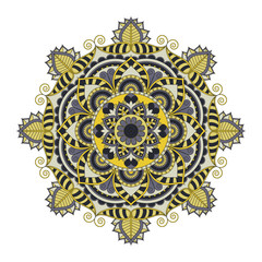 Flower Mandalas. Vintage decorative elements. Oriental pattern, vector illustration. Islam, Arabic, Indian, turkish, pakistan, chinese, ottoman motifs