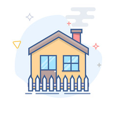 Fototapeta premium House Line Icon