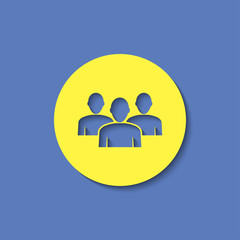 Team flat icon. People group vector illustration