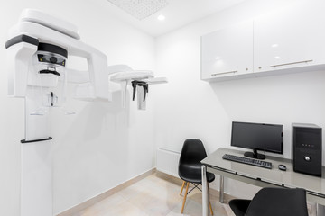 White, dental clinic interior