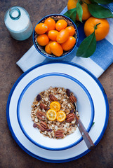 Oatmeal Granola with kumquats