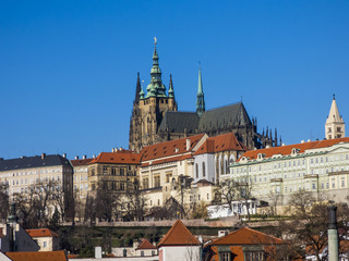 Fototapeta premium Prague Castle and St. Vitus Cathedral, Czech Republic