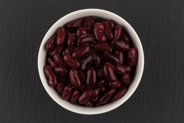 Red kidney beans in a dish