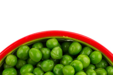 Bowl of green wet pea