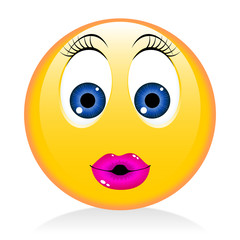 Yellow emoji - woman, girl