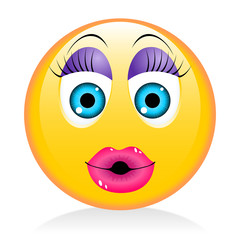 Yellow emoji - woman, girl