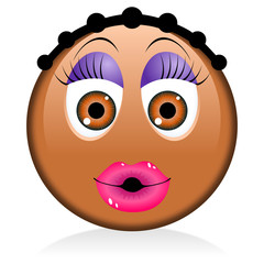Emoji - black woman, girl