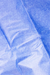 This is a closeup photograph of Blue Tissue paper