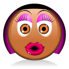 Emoji - black woman, girl