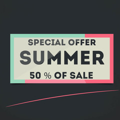 Summer Sale Lettering Design Background.