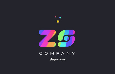 zs z s  colored rainbow creative colors alphabet letter logo icon