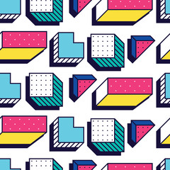 Seamless pattern in 90 80 style
