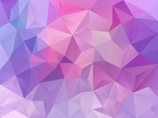 vector abstract irregular polygon background with a triangle pattern in pastel pink violet purple color